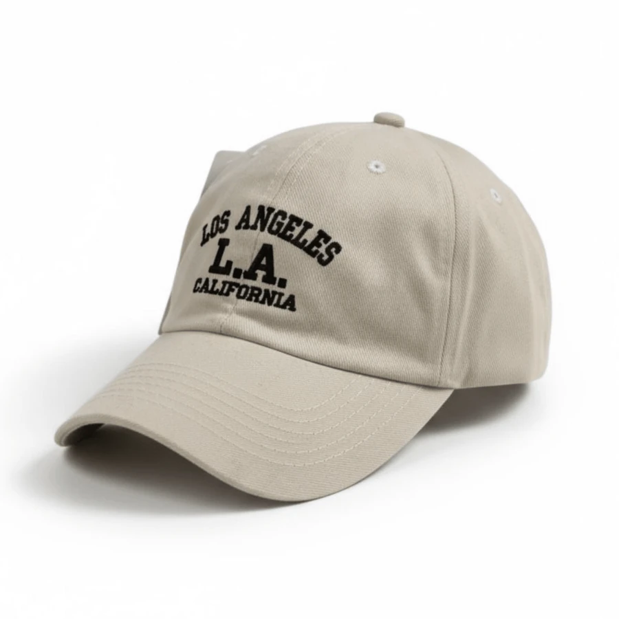 Ny New York Retro Baseball Cap Curved Brim Men's And Women's Adjustment Fit Letter Casual Cotton Embroidered None Summer - 淺卡其色配黑色 - 查看 1