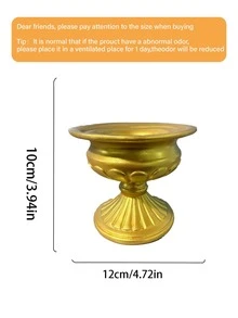 Vaso da fiori dorato, adatto per la decorazione da tavolo: vaso da matrimonio, centrotavola da matrimonio, vaso in resina con base, adatto per feste, anniversari, decorazione per la casa, forma a tromba, può essere utilizzato come vaso, portafiori, ecc. - A - Visualizzare 10