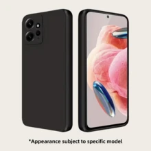 1 Piece Phone Case Cover Designed As A Black TPU Protective Case, Compatible With - Black - View 5