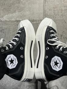 Converse 匡威 Chuck 70 简约耐穿轻便高帮帆布鞋，男女通用，黑色 - 黑色 - 查看 8
