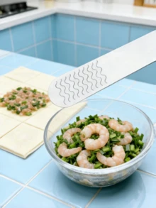 1pc 304 Stainless Steel Multi-Functional Kitchen Tool - Dumpling Filling Spoon & Baking Scraper For Dumpling, Meat Pie, Baking, Pastry & Ice Cream - Multicolor - View 8