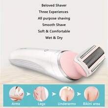 Afeitadora eléctrica para mujer Philips BRL146/80 Serie 6000, con láminas flotantes, uso en seco y húmedo, carga USB, IPX7 impermeable - Rosa - Ver 6