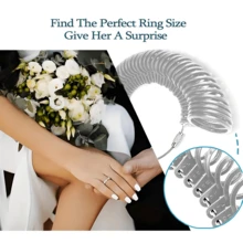KLONKEE Ring Sizer Tool Kit, Includes Ring Gauge & Finger Sizer Tape, US-HK 4-In-1 Alloy/Plastic Measuring Rod With Core Axis And Ring Size Scale, Suitable For Jewelry Measurement - Multicolor - View 9