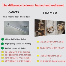 三件套复古咖啡艺术帆布墙饰，带木框，复古时尚现代墙面装饰，适用于厨房、客厅、咖啡厅，高品质防水帆布印刷，适用于家庭、办公室、酒吧、海报、宿舍等场所，可搭配木框使用。 - 咖啡 - 查看 5