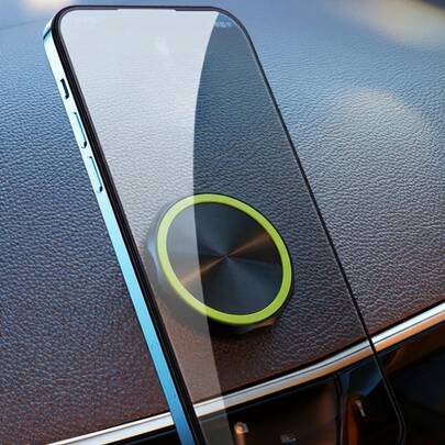 Luminous Magnetic Phone Holder, Metal Texture Anti-Slip Design, Strong Adsorption Stable, Suitable For Car & Desktop, Secure Navigation & Video Watching