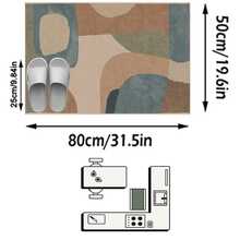 1pc Floor Mat/Rug (Rug, Carpet, Area Rug, Bath Mat, Bath Rug, Door Mat, Runners, Runner Rug), Modern Minimalist Luxury - Abstract Design Geometric Color Block Patchwork Pattern - Hallway Runner Carpet, Bathroom, Kitchen, Doorway, Entrance, Corridor, Bedside, Living Room, Bedroom, Etc.) + All-Season Soft Washable Rug, Home Decor - Multicolor - View 17