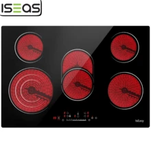 Placa de inducción IsEasy, 5 zonas integrada, temporizador paso a paso, 77*52 cm, 8600 W, negro - Negro - Ver 8