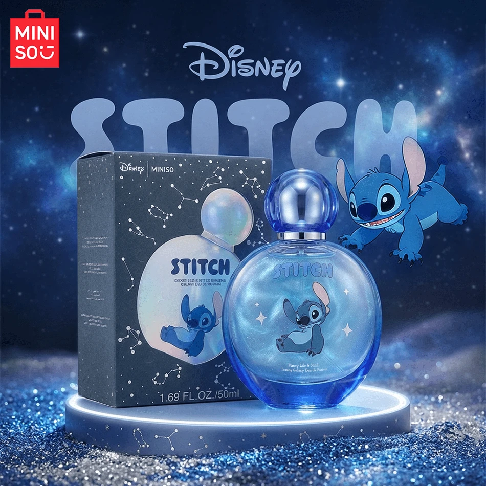 MINISO X Disney Stitch & Angel Couple Perfume Fragrance Set 1.69 OZ/50ml Alcohol-Free. Stitch: Floral Fruity Woody Scent / Angel: Sweet Fruity Scent. Starry Galaxy Glitter Bottle. Suitable For Daily Wear And Dates, A Perfect Valentine's Day Gift For Your Partner Or Best Friend. - Men's - Stitch Perfume - 查看 1