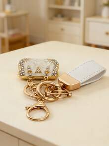 法国珐琅钻石钥匙扣 | 云朵图案浮雕手工吊坠 | 汽车钥匙个性艺术品 | 奢华男女通用闪亮锌合金饰品 - 包包造型鑰匙扣 - 查看 7