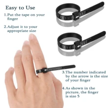 KLONKEE Ring Sizer Tool Kit, Includes Ring Gauge & Finger Sizer Tape, US-HK 4-In-1 Alloy/Plastic Measuring Rod With Core Axis And Ring Size Scale, Suitable For Jewelry Measurement - Multicolor - View 5