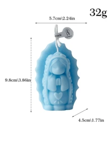 1 Nến thơm trang trí hình Đức Mẹ Guadalupe thủ công, có sự khác biệt nhỏ về màu sắc, kích thước dài 5,7cm, cao 2,24 inch, rộng 9,8cm và dày 3,86 inch, nặng 32 gram. - 1PC - Xem 15