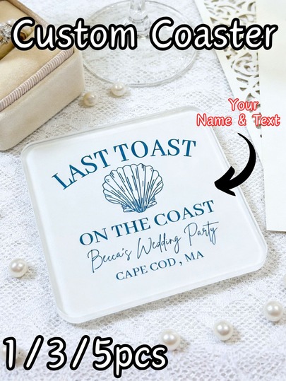 1/3/5pcs, Personalized Romantic Pattern Acrylic Coaster, Custom Acrylic Coasters, Customize Super Elegant Exclusive Coaster, Protect Every Cup Of Warmth, Cute And Practical, Wedding Season, Wedding Table Supplies, Personalized Romantic Wedding Style Coaster, Elegant And Exquisite Coaster, Quietly "Mat" The Joy, Cute Acrylic Coaster, Cup Accessories, Desktop Decoration, Wedding Gift