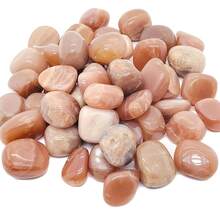 30g/100g/200g Peach Moonstone Tumbled Stone - Orange Moonstone - Rainbow Moonstone - Moonstone Crystal - Orange - View 1