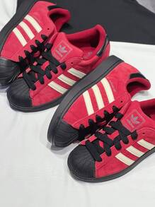 adidas originals Superstar 2 百搭舒適 板鞋 男女同款 深紅色 - 深紅色 - 查看 4