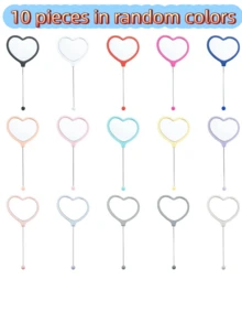 10 piezas Espejos de mano DIY con varillas de perlas desmontables, adecuados para la fabricación de joyas, adolescentes y adultos, decoración del hogar bohemia, recuerdos de fiesta, proyectos artísticos (varios colores disponibles) - Multicolor - Ver 12