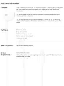 Apple Wired EarPods With USB-C Lightning 3.5mm Connector, Genuine Original Product - White Lightning Connector - View 7