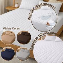 100% Waterproof Mattress Protector With Elastic All Around – Total Protection - Blanco - Ver 5