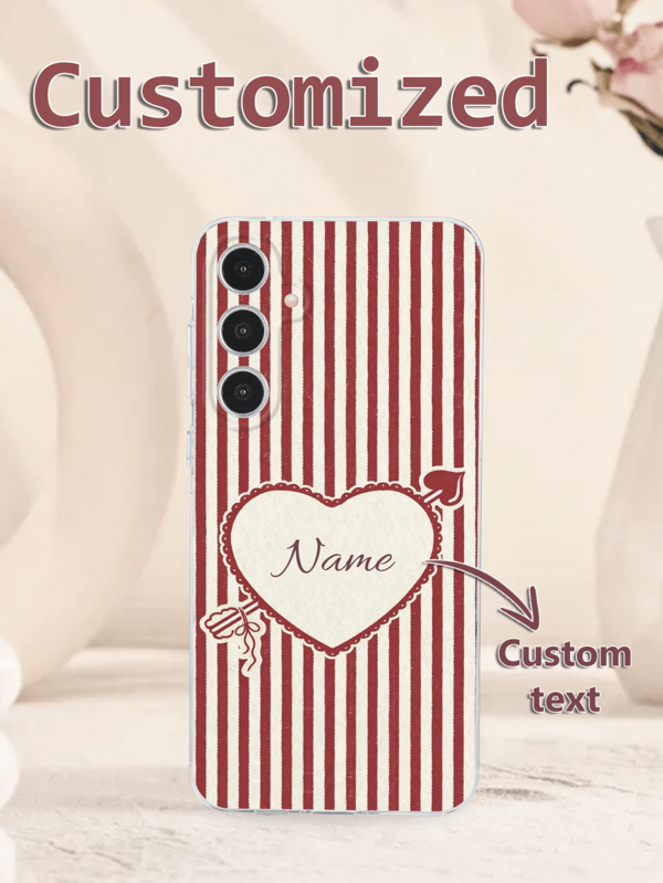 1 Personalized Heart-Shaped Pattern Custom Signature Transparent Smartphone Protective Case, Compatible With IPhone 11/12/13/14/15/16 Pro/16 Pro Max/16 Plus/17/Air/17 Pro/17 Pro Max S25/S25 Ultra/S25 Plus/S25 Edge/S26/S26plus/S26ultra/ 9 Pro XL The Above Models Are Very Suitable As Valentine's Day Commemorative Gifts