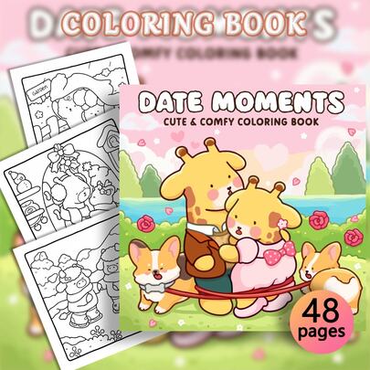 48 páginas - 220 g/m², Libro para colorear con tema de mascotas lindas, material de papel grueso y duradero, estilo suave y adorable, mascotas antropomórficas lindas + patrones de escenas, dibujos de líneas en capas, adecuado para colorear de niños, alivio del estrés, interacción entre padres e hijos, libro para colorear de mascotas lindas, regalo ideal para niñas, temporada de bodas, Día de la Madre