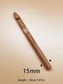 Large Wooden Crochet Hooks - 15mm, 20mm, 25mm Wooden Crochet Hooks, Suitable For Chunky Yarn, Used For Crocheting Giant Hooks, Ideal For Thick Blankets And Large Projects - Large Bead Crochet Hook In Carbonized Color - View 9