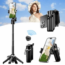 2026 New Mini Tripod Bluetooth Portable Telescopic Multifunctional Newly Upgraded Design Selfie Stick Phone Holder - one-size - View 2