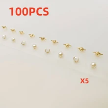 Perlas de acupresión para la oreja, la terapia de masaje de acupresión para la oreja ayuda a relajar el Body y la mente, aliviar el estrés, fácil de usar. - Multicolor - Ver 52