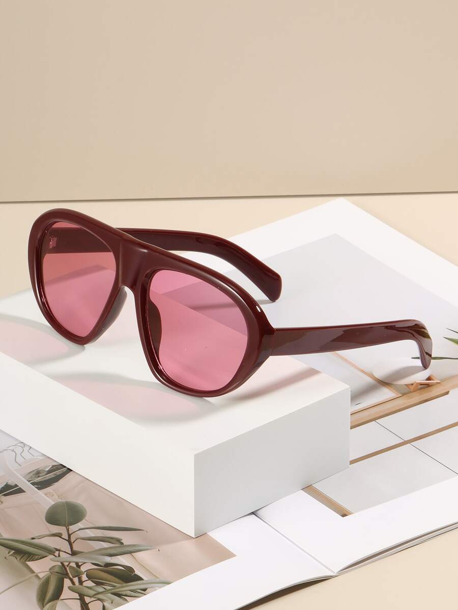1 pieza Gafas decorativas de mujer con marco de rana estilo europeo y americano, estampado de leopardo y parches, versátil para uso urbano, estilo todo a juego para otoño/invierno, casual de negocios, regalo, estilo universitario, temporada de vuelta al colegio - Multicolor - Ver 1