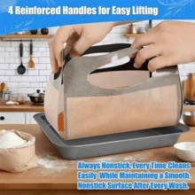 1/2/3/4/5pcs Reusable Silicone Bread Mats, Silicone Bread Pan Liners And Lifters, Easy To Use, Non-Stick And Easy To Clean Dough Transfer Baking Mats, Fit For 9x5 Inch Or 1.5 Lb Bread Pans, Baking Essential - Multicolor - View 11