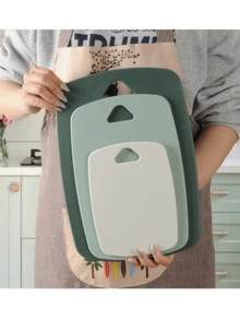 3pcs Cutting Boards, PP Auxiliary Food Classification, Plastic Cutting Board Set, Double-Sided Kitchen Household Cutting Board, Plastic Cutting Board - Multicolor - View 12