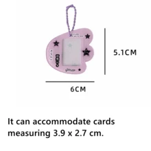 1pc Cute Cartoon 1 Inch Wing Shaped ID Card Holder, Idol Fan Certificate Protector, Bag Charm - Wing Card Holder - View 8