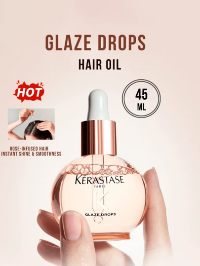  Kérastase Elixir Ultime Rose Radiance Hair Oil, 45ml/1.52 Fl Oz - Rose Scent, Instantly Provides Radiance And Smoothness, 100-Hour Long-Lasting Frizz Control, Advanced Dual-Lock Hydration Technology (165% Moisture, 161% Shine), Citrus Floral Fragrance, Formulated For Dry/Frizzy Hair Types