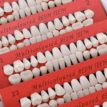 1/2 piezas Prótesis dentales de resina, adecuadas para festivales y fiestas, resistentes al desgaste y alta dureza, dientes postizos universales - Multicolor - Ver 3