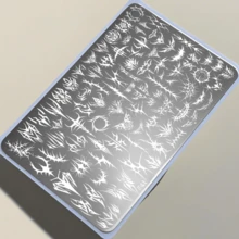 High Quality Nail Art Stamping Plate, Gothic Letter Print Template, 26 English Alphabet Nail Stamping Plate, Transparent Silicone Stamp, Nail Art Tools - Apricot - View 1