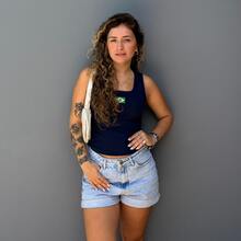 Women's Cropped Tank Top Brazil Ribbed Knit Flag Embroidered World Cup 2026 Promotion - 藏蓝色 - 查看 5