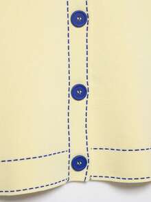 Seelio 秋冬新款女士欧美风时尚简约百搭 Polo 衫和针织开衫 - 黃色 - 查看 7