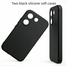 Two Black Matte Phone Cases, Suitable For Various Models Of Samsungphones, Such As Galaxy M32, Galaxy M23, Galaxy M21, Galaxy M12, Galaxy M04, Galaxy S25, Galaxy S24 FE, Galaxy S22+, Galaxy S22 5G, Galaxy A17, Galaxy A70, Galaxy A55, Etc. - Black - View 88