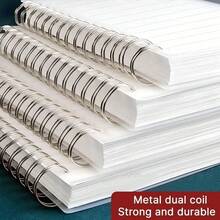 1PCS Transparent PP Cover Notebook, 160 Pages Of A5/B5 Grid/Blank/Line Spiral Notebooks, Coil Notebook,Made With High-Quality Acid-Free Paper, Suitable For Bullet Journaling, Sketching, Double Wire Binding, And Ideal For Students And Office Supplies,Back To School Supplies Back To School - 長方形 - 查看 3