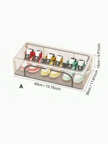 Caja de almacenamiento de zapatos rectangular transparente y plegable, adecuada para el almacenamiento de zapatos y ropa debajo de la cama, hecha de material de PVC transparente, no impermeable, de almacenamiento multifuncional, con soporte de marco de acero, con dos ventanas extraíbles, adecuada para zapatillas y tacones altos, organizador de almacenamiento decorativo para el espacio debajo de la cama - Multicolor - Ver 13