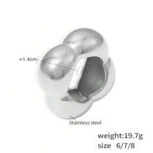 Aritio 1枚18K镀金不锈钢厚款朋克风戒指，男女皆宜，日常佩戴礼品 - 戒指 - 查看 5