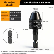 Detachable Lightweight Multi-Function Aluminum Alloy Conversion Clamp Head, Universal Hexagonal Shaft Three-Jaw Electric Grinder Conversion Clamp Head, New Upgraded High Concentricity Conversion Head Three-Jaw Clamp Head - Adapter Head Three-jaw Chuck - View 12