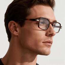 1 Pair Classic Square Frame Fashio Glasses Versatile With Case, Suitable For Driving, Fishing, Hiking, Cycling, Running, Golf And Daily Use - Multicolor - View 2