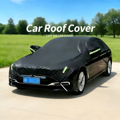 Tight Full Coverage Black Oxford Cloth 190T Car Cover, Sun Protection, Waterproof, Dustproof Car Cover