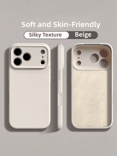 New Luxury High Quality Silicone Skin-Friendly Phone Case Compatible With IPhone Air 17 16 15 Pro 14 Plus 13 12 11 Pro Max AShockproof Soft Silky Cover