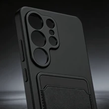 1个黑色硅胶Galaxy卡槽手机壳，适用于Galaxy S26 Plus和Galaxy S26 Ultra。这款卡槽手机壳采用硅胶材质，纯黑色，具有防摔防爆功能。它提供军用级防护，哑光表面，厚度为…… - 黑色 - 查看 6