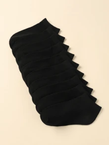 40 đôi tất trơn màu, tất cổ thấp mềm mại và nhẹ dành cho cả nam và nữ, kiểu dáng sinh viên, thích hợp cho mùa tựu trường. - Nhiều màu - Xem 26