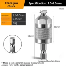 Detachable Lightweight Multi-Function Aluminum Alloy Conversion Clamp Head, Universal Hexagonal Shaft Three-Jaw Electric Grinder Conversion Clamp Head, New Upgraded High Concentricity Conversion Head Three-Jaw Clamp Head - Adapter Head Three-jaw Chuck - View 15