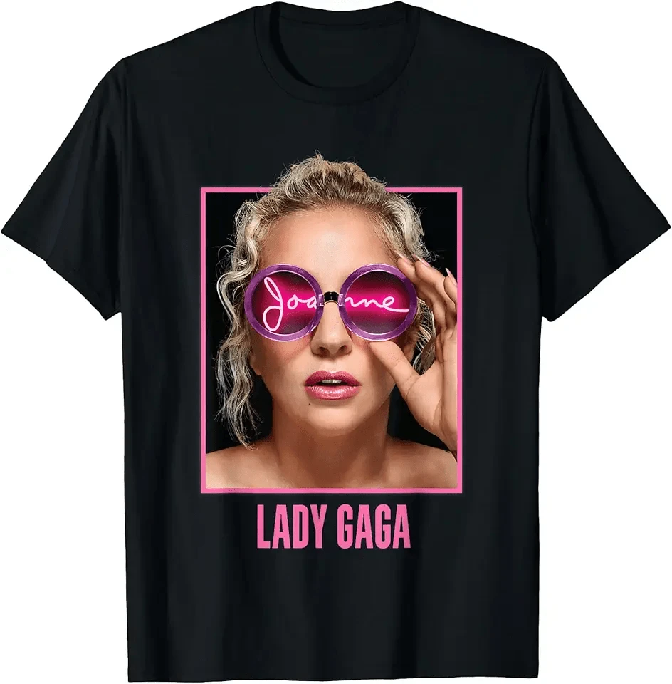 LadyGaga Joanne Glasses T-Shirt - 黑色 - 查看 1