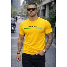Men's Brazil T-Shirt - Comfort And Style For The World Cup - 黃色 - 查看 2