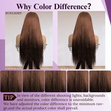 Bone Straight #4 Brown Lace Front Wig 8-34 In 13*4 HD Lace Front Wigs Human Blended Hair Wear And Go Wig Pre Plucked With Baby Hair Bleached Knots Virgin Hair Natural Hairline Glueless Easy-To-Wear For Women #1B Black Blended Hair - Brown - View 11