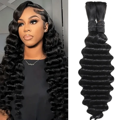 Tóc giả chất lượng cao, kiểu sóng sâu, 1 bó 90g, chịu nhiệt, dài 16-26 inch, màu đen tự nhiên, bền lâu, thích hợp sử dụng hàng ngày cho phụ nữ mọi sắc tộc.